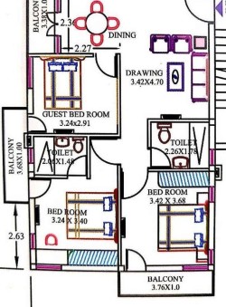 3 BHK flat in Taramandal Gorakhpur