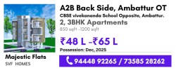 2 BHK flat in Ambattur Chennai