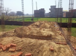 House Construction work in its initial stage