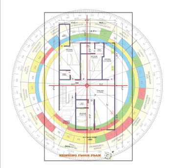 30x68 2D Floor Plan with Vastu Chakra Sample 131